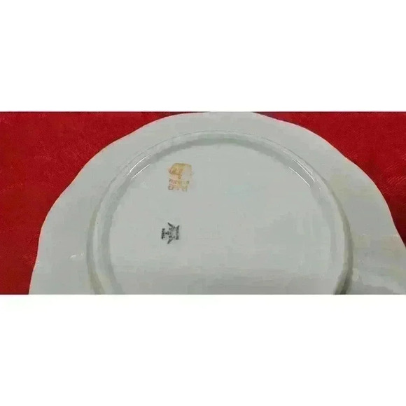 Set of 3-H & Co Bavaria-"Tiara" Strawberry Saucers - Picture 4 of 4